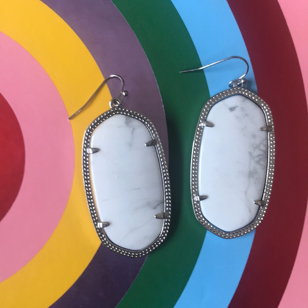 Kendra Scott White Granite Earrings